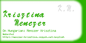 krisztina menczer business card